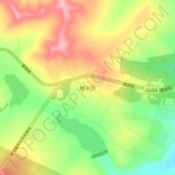 稗子沟地形图、海拔、地势