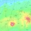 万荣县地形图、海拔、地势
