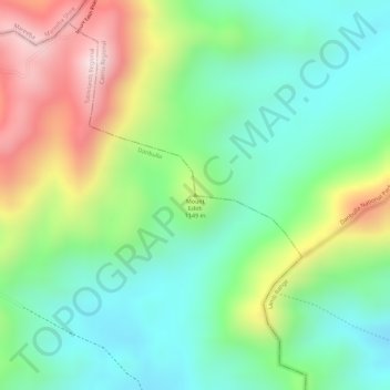 Mount Edith地形图、海拔、地势