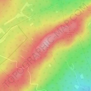Ellerspring地形图、海拔、地势