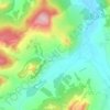 民主村地形图、海拔、地势