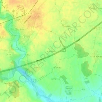 La Charmois地形图、海拔、地势