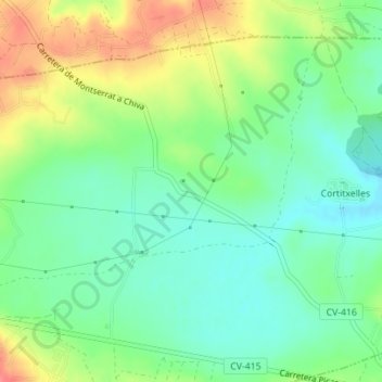 Blanquizar de Calabarra地形图、海拔、地势