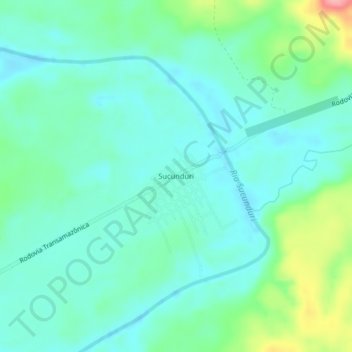 Sucunduri地形图、海拔、地势