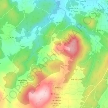 Rus地形图、海拔、地势