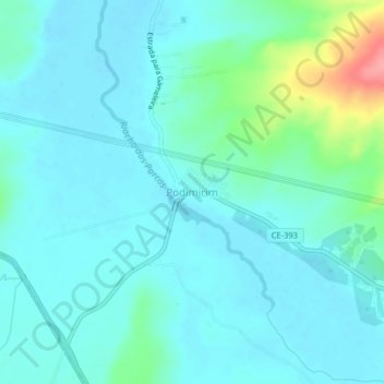 Podimirim地形图、海拔、地势