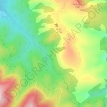Cerro de la Viga地形图、海拔、地势