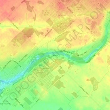 Aboyne地形图、海拔、地势