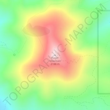 Hager Mountain地形图、海拔、地势