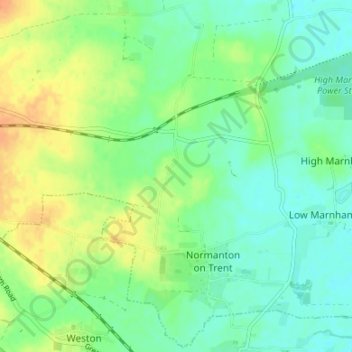 Skegby地形图、海拔、地势