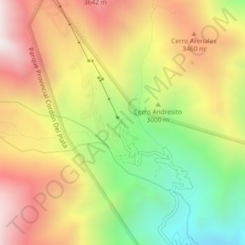 Vallecitos地形图、海拔、地势
