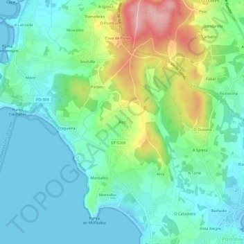 Aios地形图、海拔、地势