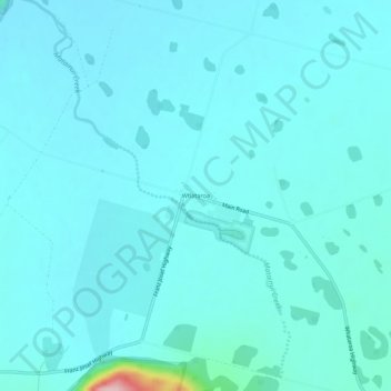 Whataroa地形图、海拔、地势