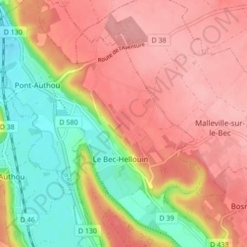 Saint-Nicolas地形图、海拔、地势