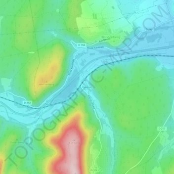 Haumatt地形图、海拔、地势