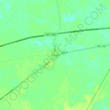X-Can地形图、海拔、地势