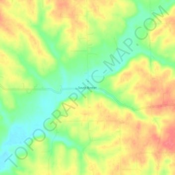 South Boston地形图、海拔、地势