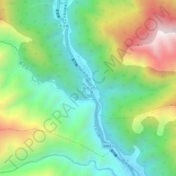 Chumbi地形图、海拔、地势