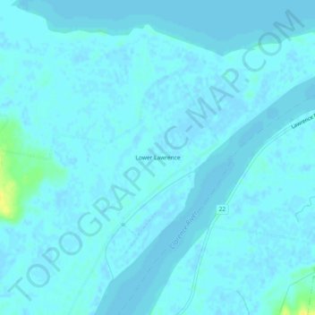 Lower Lawrence地形图、海拔、地势