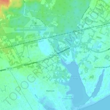 Midhampton地形图、海拔、地势