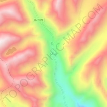 Quio地形图、海拔、地势