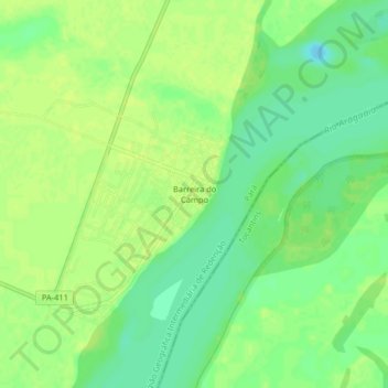 Barreira do Campo地形图、海拔、地势