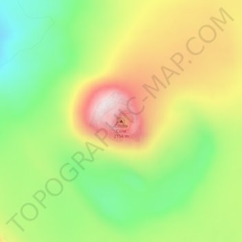 Cinder Cone地形图、海拔、地势