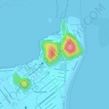 Morro do Pinto地形图、海拔、地势