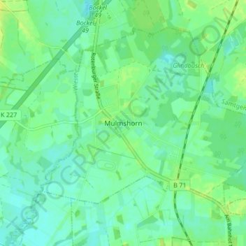 Mulmshorn地形图、海拔、地势