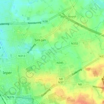 Potyze地形图、海拔、地势