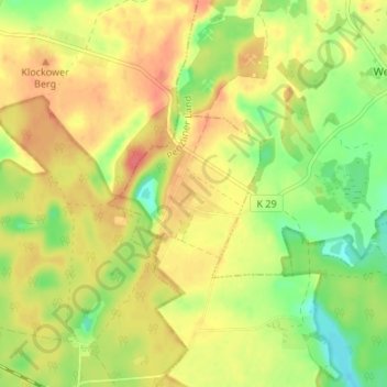 Bocksee地形图、海拔、地势