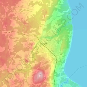 Habo地形图、海拔、地势