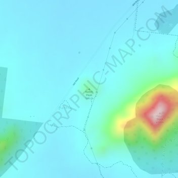 Notch Peak地形图、海拔、地势