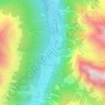 Vergötschen地形图、海拔、地势