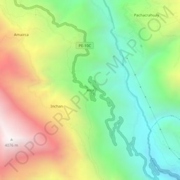 Asia地形图、海拔、地势