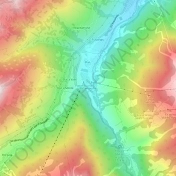 Pattemouche地形图、海拔、地势