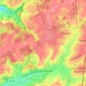 Culot地形图、海拔、地势