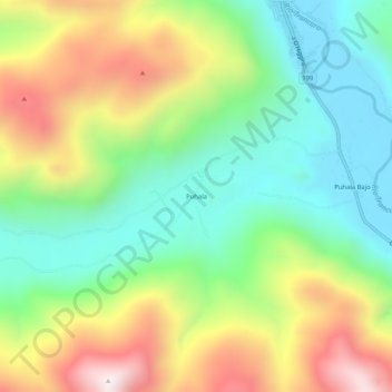 Puhala地形图、海拔、地势
