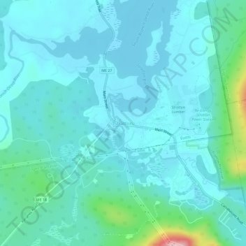 Stratton地形图、海拔、地势