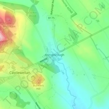 Annsborough地形图、海拔、地势