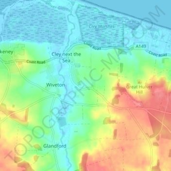Newgate地形图、海拔、地势