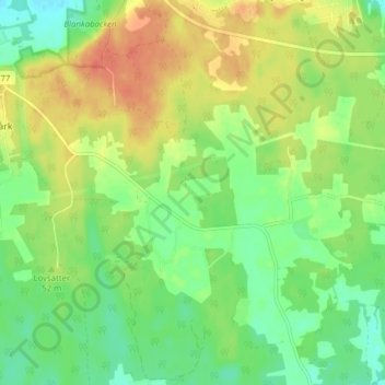 Tovetorp地形图、海拔、地势
