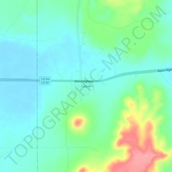 Capulin地形图、海拔、地势