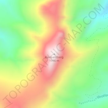 Baviaansberg地形图、海拔、地势