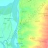 蒲甘地形图、海拔、地势