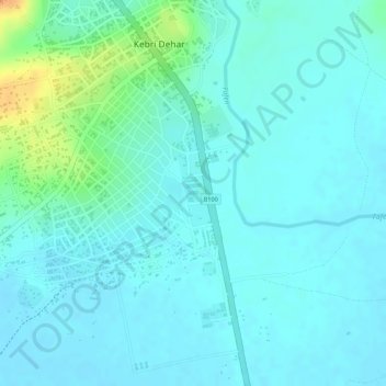 Kebridahar Logs Hub地形图、海拔、地势