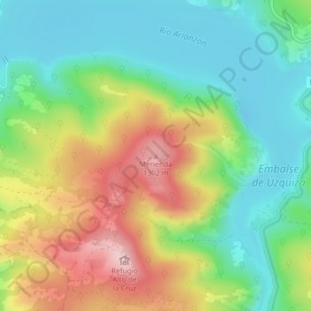 Merienda地形图、海拔、地势