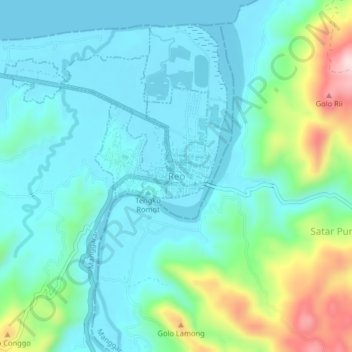 Reo地形图、海拔、地势