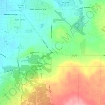 Ellicott地形图、海拔、地势