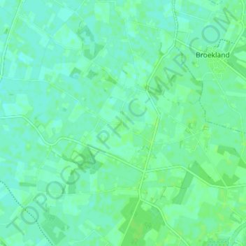 Middel地形图、海拔、地势